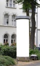 Blank advertising pillar,public advertising display, outside setting, free copy space