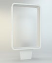 Blank advertising stand. Interactive information kiosk 3d rendering