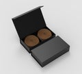 Blank Agar wood Incense coil Paper Box Packaging For Branding and mock up.