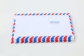 blank airmail envelope stack