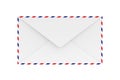 Blank Airmail Envelope on White, 3D Rendering