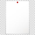 Blank album clean empty sheet paper A4 red pushpin