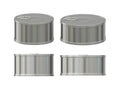 Blank aluminum tin can set with pull tab, clipping path included