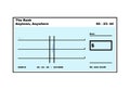 Blank American Cheque Royalty Free Stock Photo