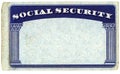 Blank American Social Security Card Royalty Free Stock Photo