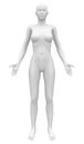 Blank Anatomy Female Figure - Front view