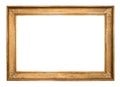 Blank ancient flat golden picture frame cutout