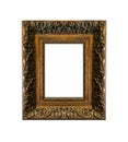 Blank Antique Golden Frame Isolated