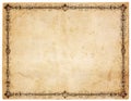 Blank Antique Paper With Victorian Border