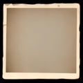 Antique blank photo with chipped border frame generative AI illustration