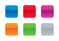 Blank app icon set, square buttons collection, shiny icon background Royalty Free Stock Photo