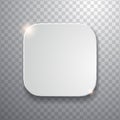Blank app icon template with flatted white texture