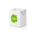 Blank apple juice carton branding box. Juice or milk cardboard package. Drink small box illustration Royalty Free Stock Photo