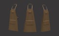 Blank  aprons, apron mockup, clean apron, design presentation for print, 3d illustration, 3d rendering Royalty Free Stock Photo