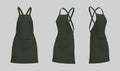 Blank apron mockup, clean apron