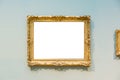 Blank Art Museum Isolated Painting Frame Decoration Indoors Wall Royalty Free Stock Photo