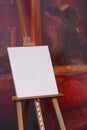 Blank artist canvas on easel