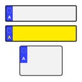 Blank Austrian Licence Plates