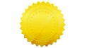 Blank gold token seal isolated Free Vector.Blank award golden medal.