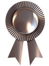 Blank award ribbon rosette.