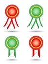 Blank award ribbon rosettes Royalty Free Stock Photo