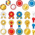 Blank award ribbon rosettes