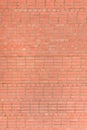 Blank background. Wall of red brick. Layout. The texture of the stone, even rows.