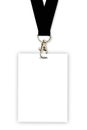 Blank badge with black neckband Royalty Free Stock Photo