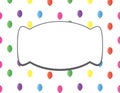 Blank badge on Small balloons pattern