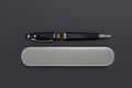 Blank Ballpoint pen with integrated USB stick packaging for promotional branding. 3d render illustration. Royalty Free Stock Photo