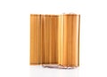 Blank bamboo slips on white background