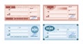 Blank Bank Check Set Royalty Free Stock Photo