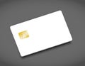 Blank bank credit chip card, empty card