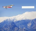 Blank Banner with airplane