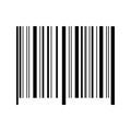 Blank barcode sticker template isolated on white background. Bar code label. Visual data digital representation with Royalty Free Stock Photo