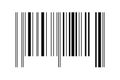Blank barcode tag template isolated on white background. Mockup of bar code pictogram. Sample of visual data digital Royalty Free Stock Photo