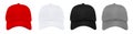 Blank baseball cap 4 color set