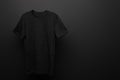 Blank basic black t-shirt on