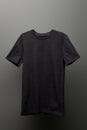 Blank basic black t-shirt on