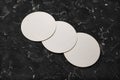 Blank beer coasters Royalty Free Stock Photo