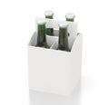 Blank beer packaging with green bottles Royalty Free Stock Photo