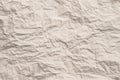 Blank beige crumpled paper waste reuse background