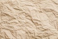 Blank beige wrinkled paper aged effect background