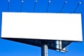 Blank big billboard over blue sky Royalty Free Stock Photo