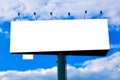 Blank big billboard over blue sky Royalty Free Stock Photo