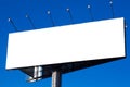 Blank big billboard over blue sky Royalty Free Stock Photo