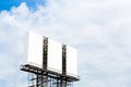 Blank big billboard over blue sky Royalty Free Stock Photo