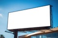 Blank Billboard for Advertisement at Daytime with Clear Blue Sky Royalty Free Stock Photo