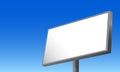 Blank billboard advertising blue background- vector illustration Royalty Free Stock Photo