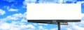 Blank billboard against blue sky Royalty Free Stock Photo